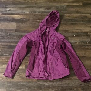 Columbia Women's Magenta Hooded Rain Jacket